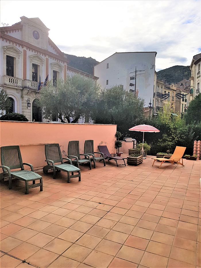 Terrasse de l'hôtel Amélie-les-Bains